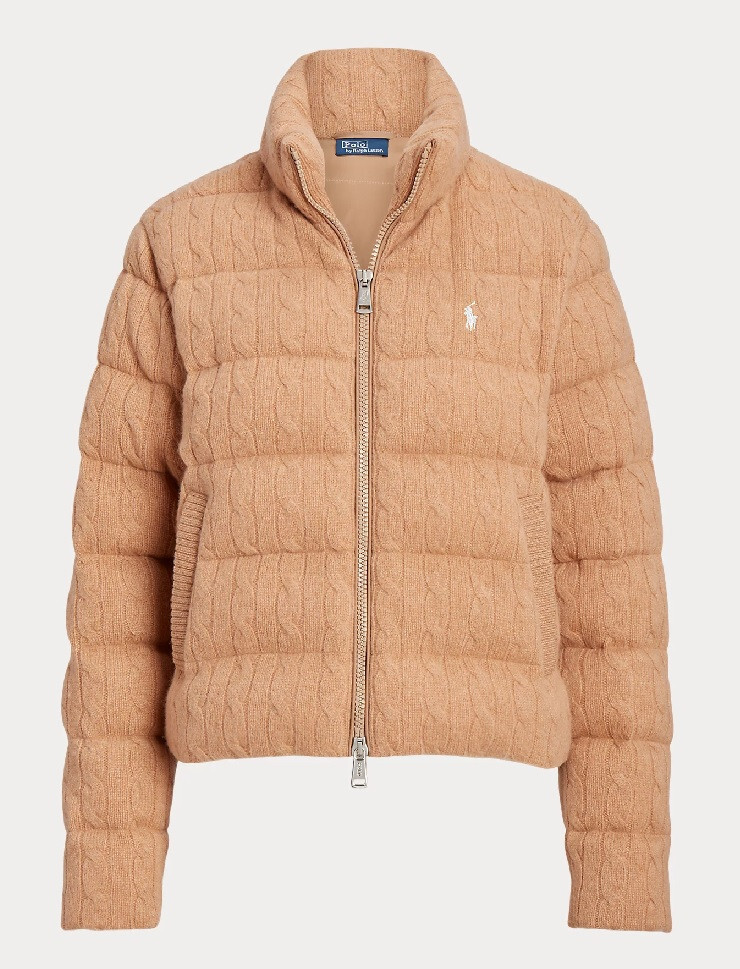 Polo Ralph Lauren Women's Cable-Quilted Wool-Cashmere Jacket