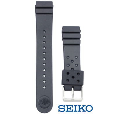 SEIKO Rubber Watch Belt Urethane Band DAL1BP 22 mm Black New