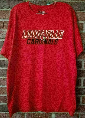 Champion Louisville Cardinals Men's Crew Neck Red Authentic Tops Size Large NWT