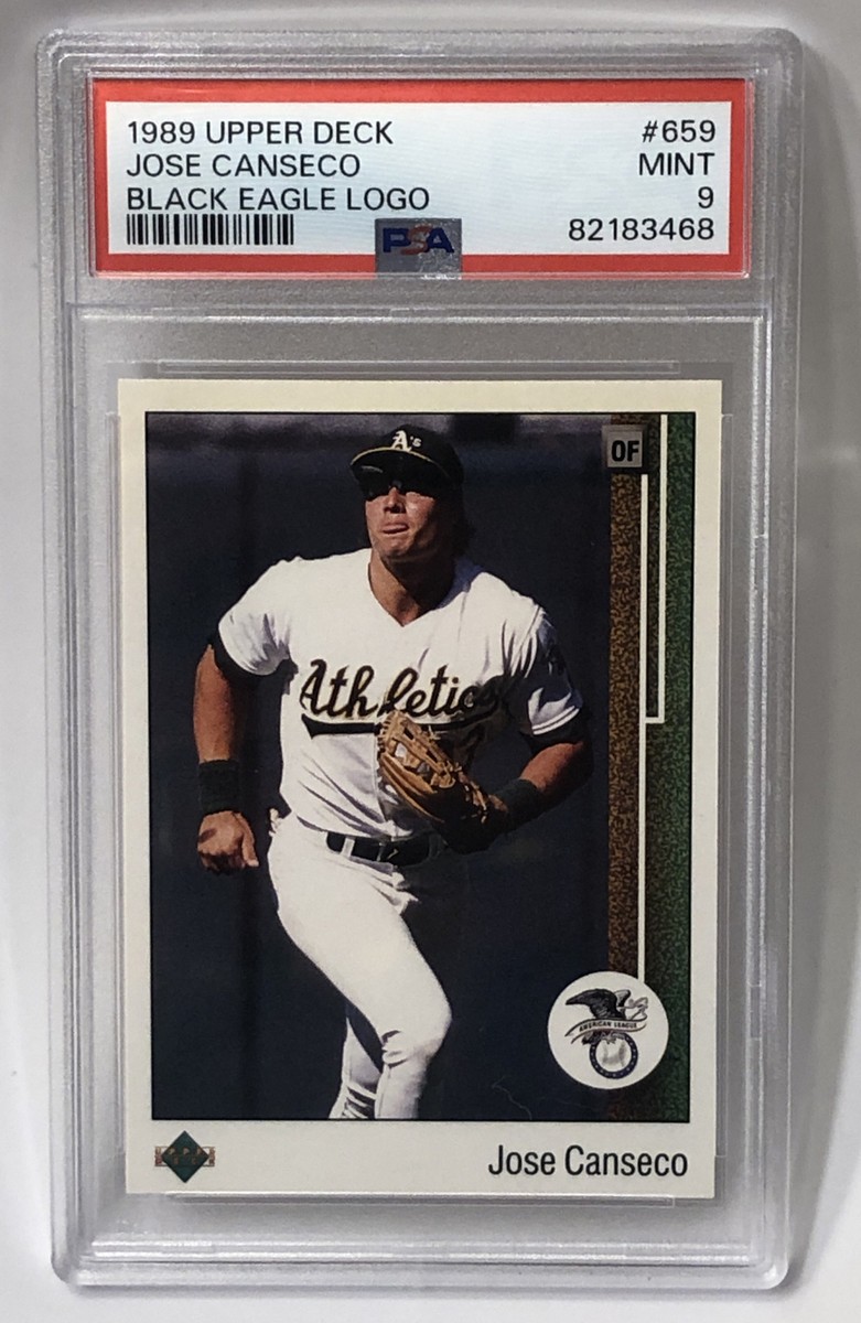 1989 Upper Deck #659 Jose Canseco Black Eagle Logo PSA 9 Mint | eBay