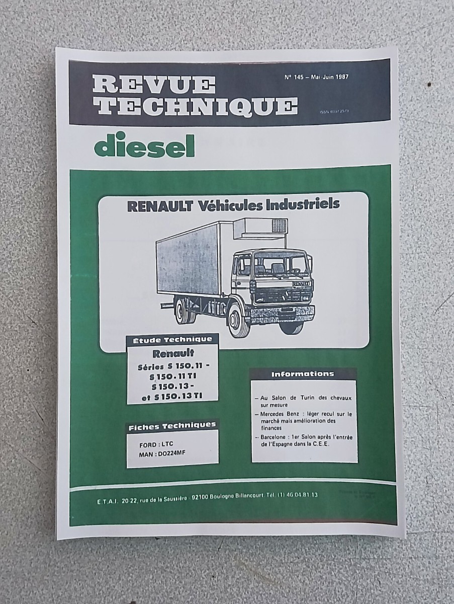 Revue Technique Diesel TRAFIC de Renault Revue Technique Diesel TRAFIC de Renault