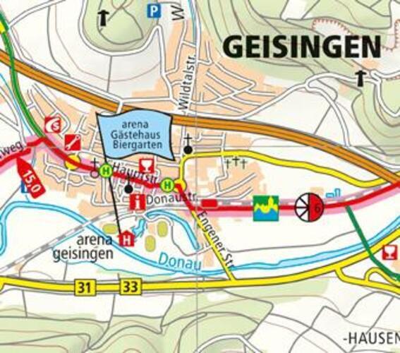 Thumbnail - Radtourenkarte Donau-radweg 01. Donaueschingen - Passau 1 : 50 000 |