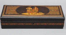 19TH Century Jewelry Box Sorrentino Napoli Italy C. 1830-1850 Mosaic marquetry