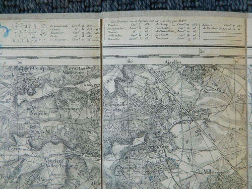 ancienne carte entoilée Nord-Ouest de la MARNE France début 1910 - Imagen 3 de 6