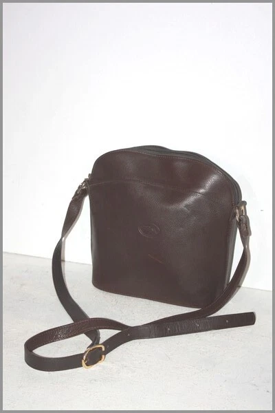 LONGCHAMP Sac Bandoulière Vintage Cuir Marron BON ETAT - Photo 2/4