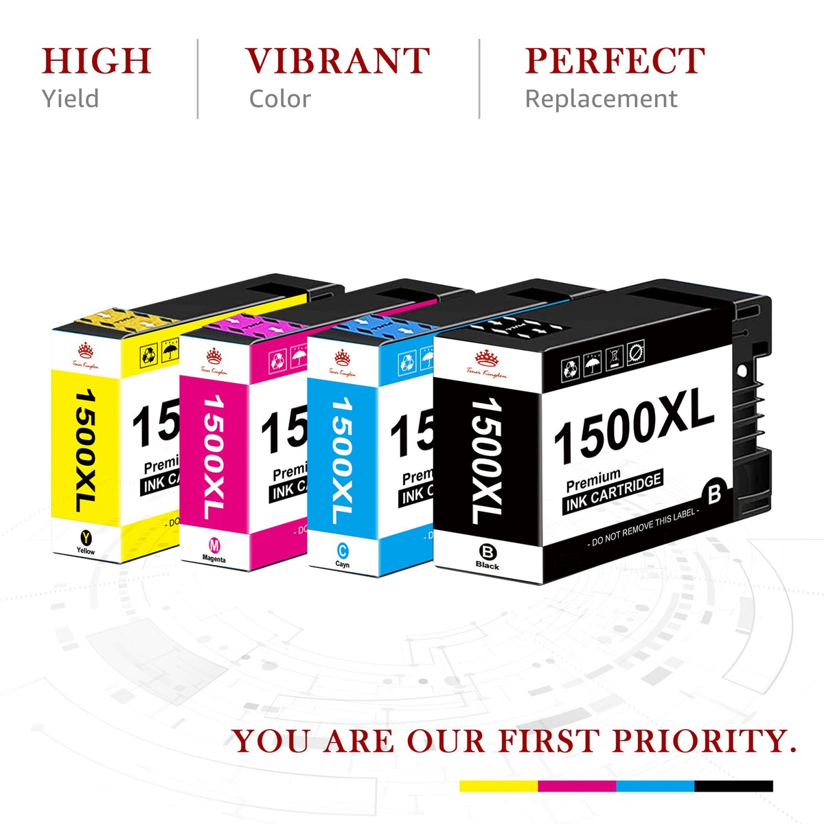 Clorisun 1500XL PGI-1500XL PGI-1500 Cartucce Compatibili Per Canon PGI 1500 XL PGI1500XL Per Canon Maxify MB2150 MB2750 MB2050 MB2350 MB2300 MB2000 MB2755 MB2155 (3 Nero, 3 Ciano, 3 Magenta, 3 Giallo - Foto 2