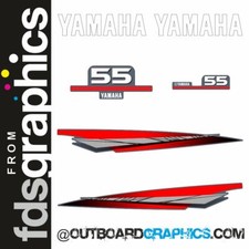 Yamaha 55hp 2 stroke outboard engine decals/sticker kit