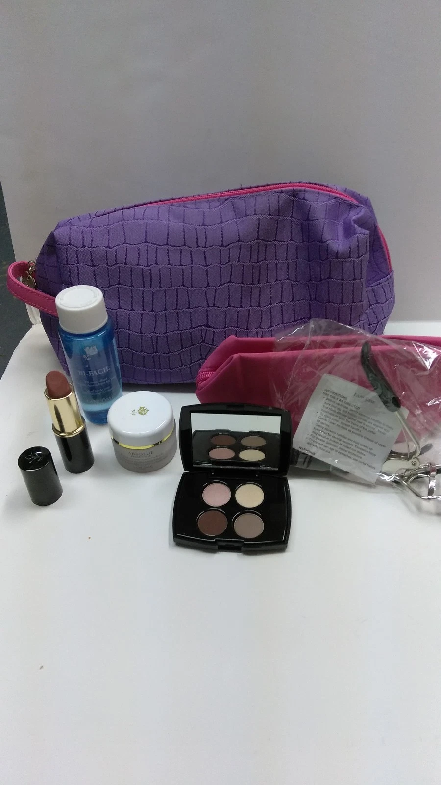 NEW LANCOME TRAVEL COSMETIC KIT WITH 2 BAGS