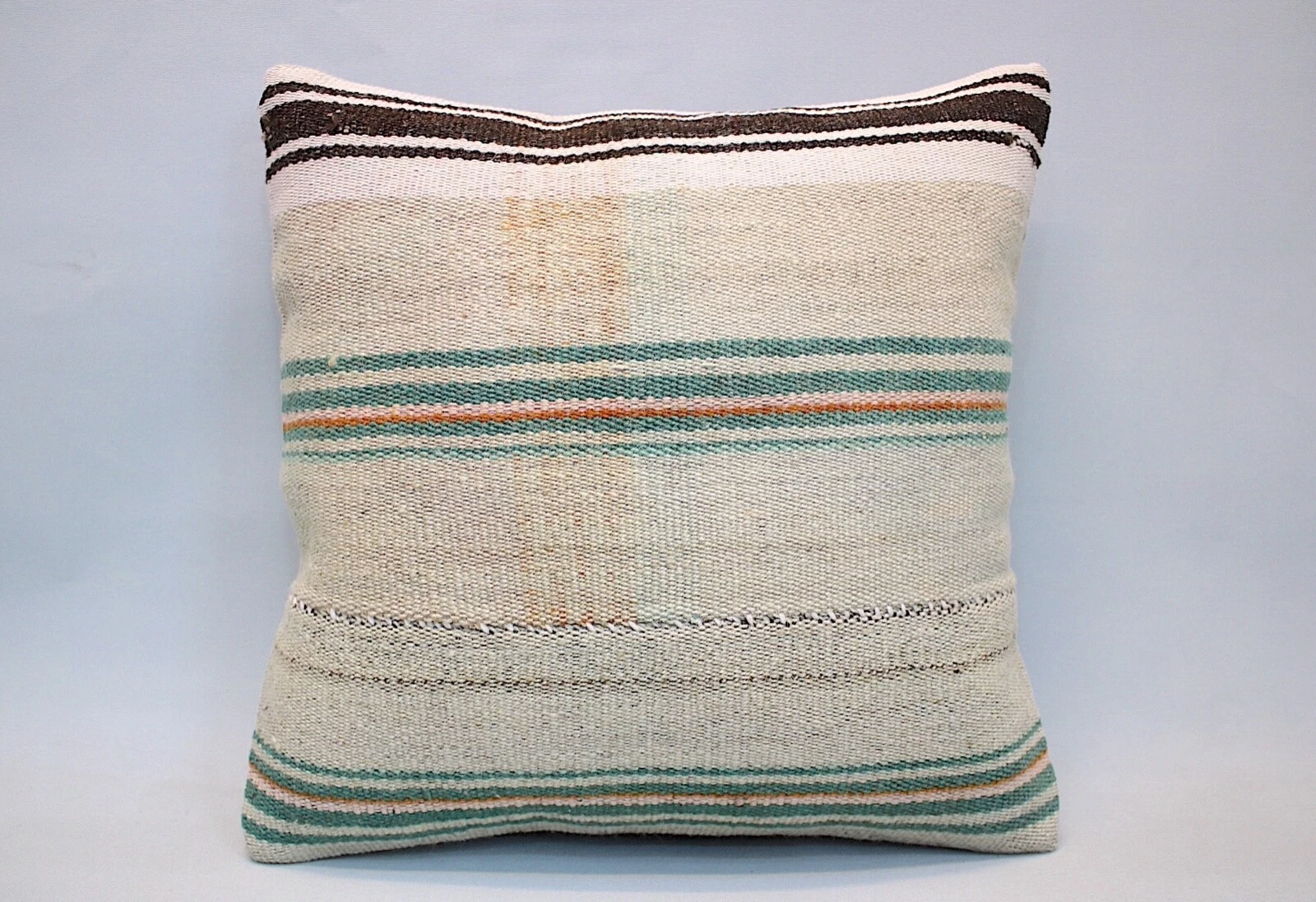Kilim Pillow Cover, 16x16 in, Vintage Throw Pillow, Decorative Pillow Cushion