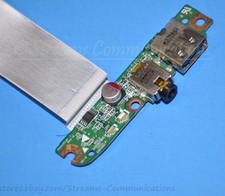 HP 15-N Laptop USB Audio Port Board w/ Ribbon Cable