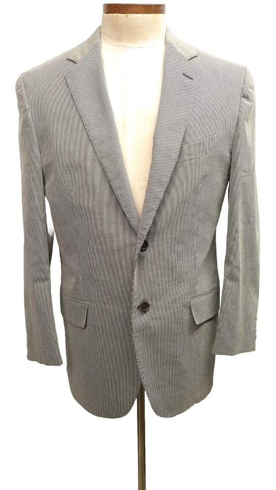 Blazer Etro Para Hombres EE. UU. 42 UE 54 R Chaqueta Deportiva Algodón Blnd Seersucker Paisley Forrado Foto 2 de 4