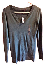 GAP Womens Lightweight V NECK SWEATER Green Size XSMALL NWT New