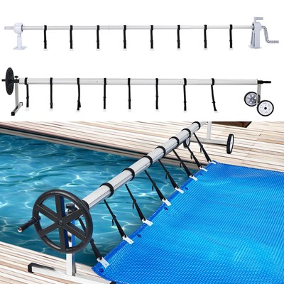 Pool Aufroller Aluminium Aufrollsystem Poolaufroller für Poolplanen &Abdeckungen