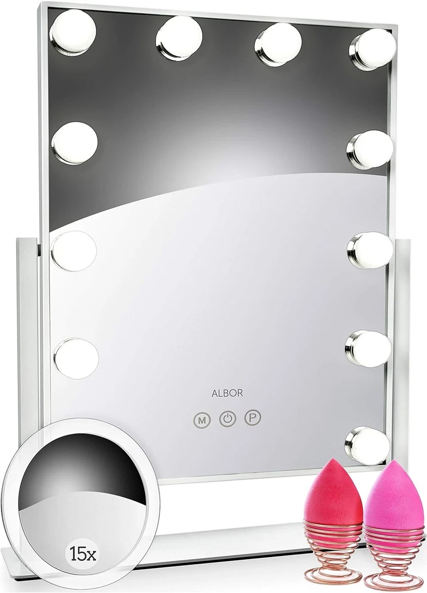 Albor makeup vanity mirror with lights deals