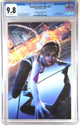 AMAZING SPIDER-MAN #25 (TIAGO DA SILVA EXCLUSIVE VIRGIN) ~ CGC Graded 9.8 NM/M