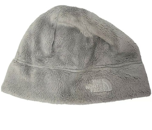 NORTH FACE Fuzzy Beanie Hat Cap Grey 
