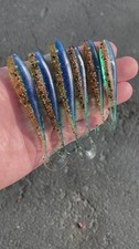 4 Inch Curly Tail Jerkshad Blue Crab Garlic Infused Soft Bait 8 Pack