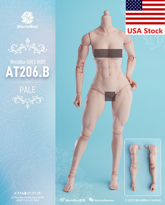 Worldbox AT206B 1/6 Female Pale Muscle Flexible Girl Body 12''Action Figure