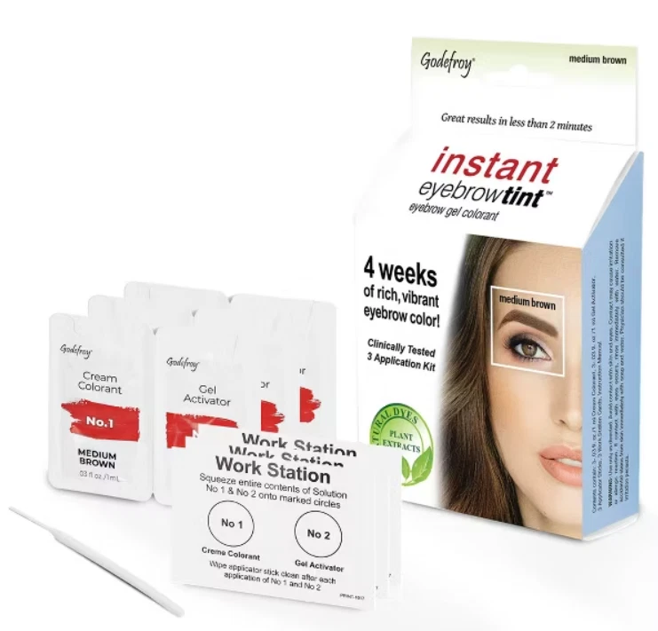 Godefroy Instant Eyebrow Tint 3 Applications - Medium Brown (New) - Image 2 of 4