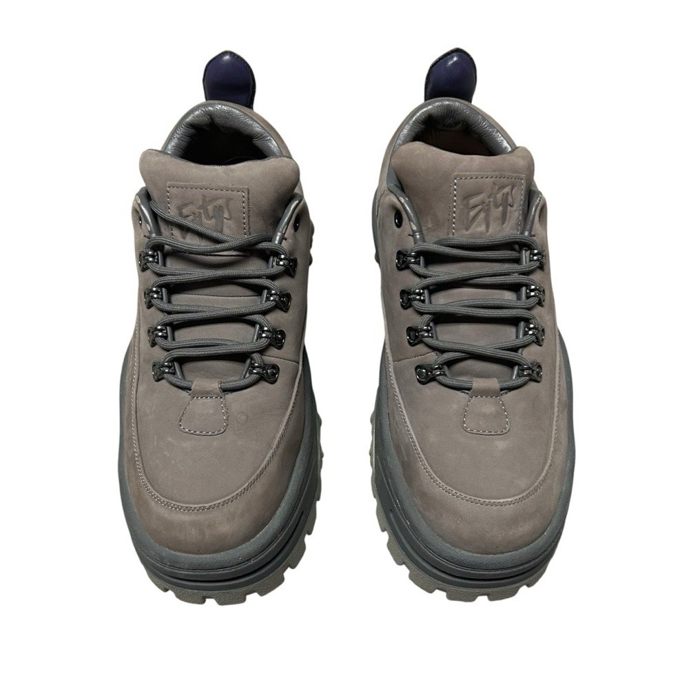 SAOLA Eytys Angel Uomo 10 Grigio Nubuck Chunky Platform Scarpe da Escursionismo Streetwear
