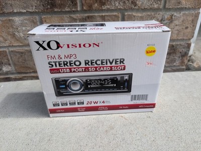 XO Vision XD103: FM & MP3 Stereo Receiver with USB Port & SD Card Slot - Black