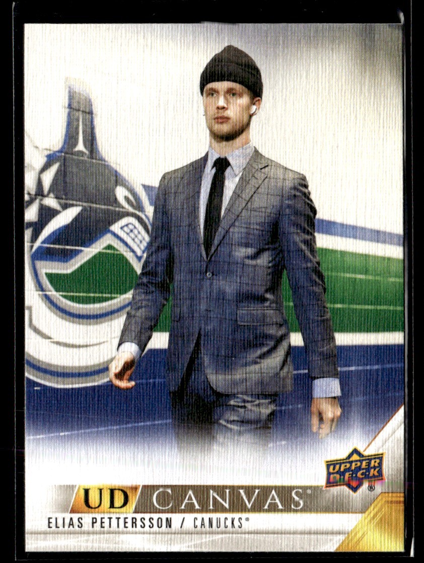 2022-23 Upper Deck UD Canvas 9252 Elias Pettersson Vancouver Canucks #C199