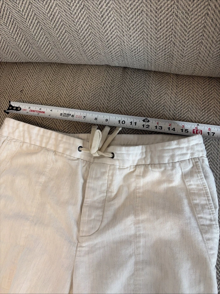 Pantalones James Perse de lino y algodón para hombre talla 3 en marfil Foto 3 de 4