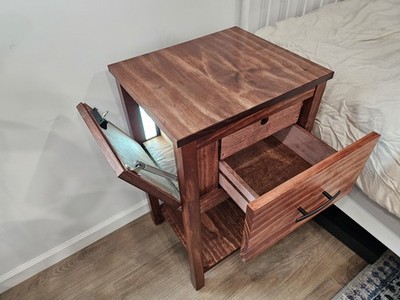 Side Table With Hidden Compartment 