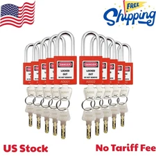 10 Keyed Different Lockout Tagout Lock - Loto Safe Padlocks for Lock Out Tag