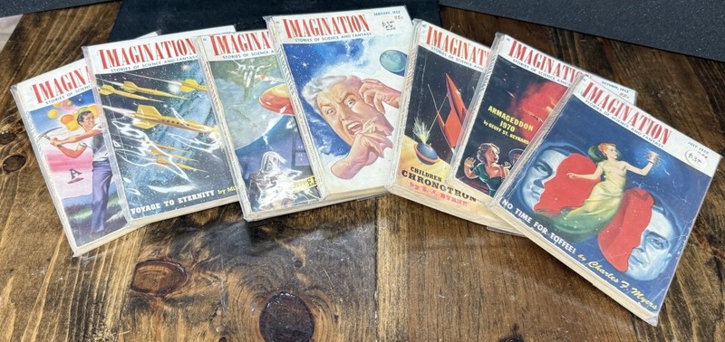 IMAGINATION MAGAZINE 7 back issues from 1952 and 1953