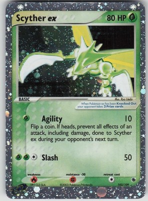 Pokemon TCG Scyther ex Ultra Rare Reverse Holo Ruby and Sapphire 102/109