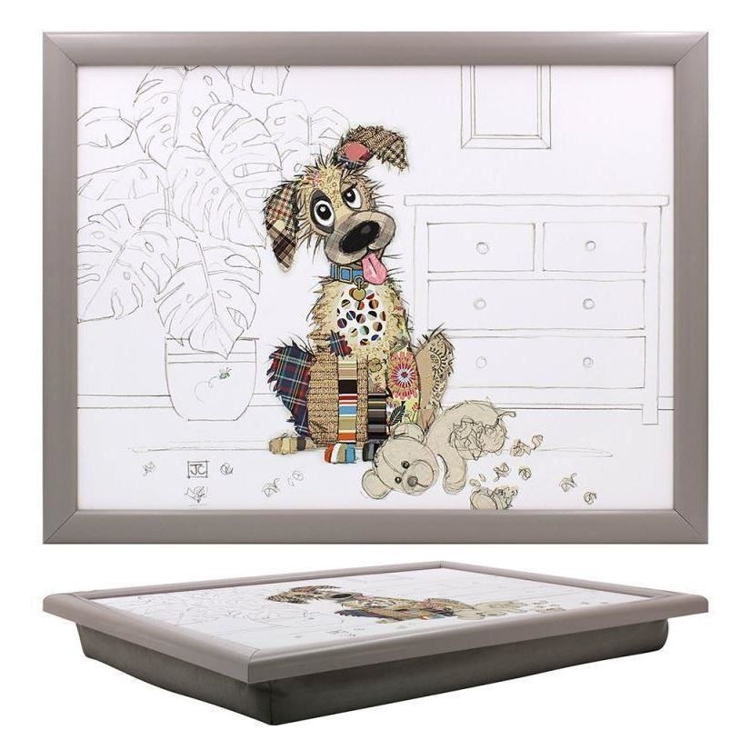 Murphy Mutt Lap Tray Bug Art Collection Cushioned Base Wooden Frame 44x34 cm