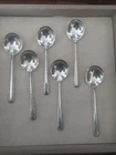 Towle Sterling Silver set of 6 Vintage Cream Soup Spoons 6 3/8" Candlelight