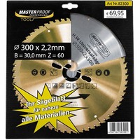 Masterproof Multi KreissäGeblatt 300X2,2X30 Mm 60 ZäHne Universal Art. 82300