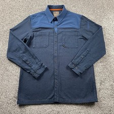 511 Tactical Shirt Men M Blue Button Twill Heather Snap Ascension Utility Range