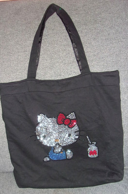 Hello Kitty Large Capacity Canvas Tote Bag Work Commuting Carrying Bag Shoulder