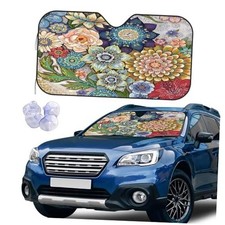 Windshield Sun Shade Car Front Window Shades for Car Small Abstract Flowers