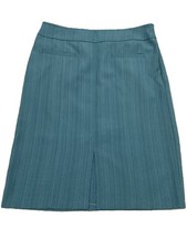 Next skirt womens size 14 straight knee length green side zip Waist 34