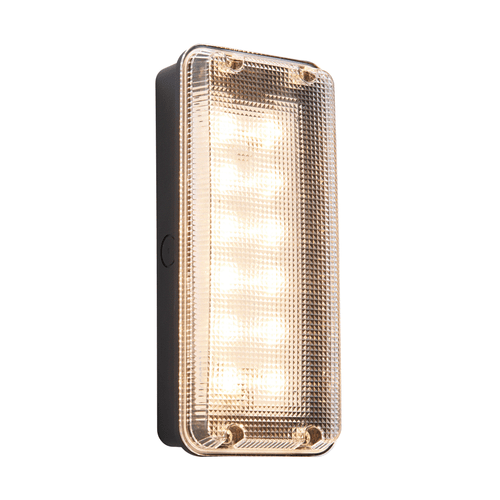 10W LED Outdoor Weatherpoof Rectangular IP65 Bulkhead Light Vandal Resistant - Picture 1 of 7