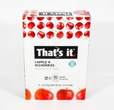 That's It Probiótico 1 MANZANA + 10 CEREZAS Barritas de Frutas 14.4oz 12 Barritas 22/01/2027