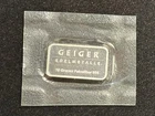 Early Geiger Edelmetalle 10g Silver .999 Rectangle Bar In Original Plastic #457