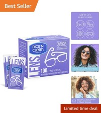 100 Non-Streaking Lens Wipes for Glasses Cameras - On-the-Go Convenience