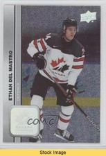 2023 Team Canada Juniors Patterned Foilboard Ethan Del Mastro #11 READ 8tn