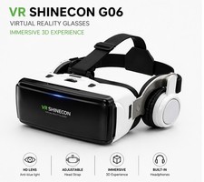 VR Shinecon G06 VR Brille 3D HD Headset für Smartphone mit Kopfhörer