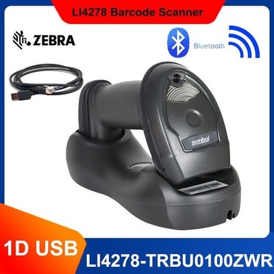 Zebra Symbol LI4278-TRBU0100ZWR 1D Handheld Barcode Scanner w USB Cable & Cradle