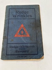 Original How To Take Care of Your Rudge-Whitworth (Wrinkles) Motorbike Manual