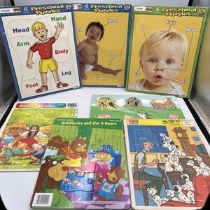 VTG Children's Toddler Puzzles Early Development Preschool Puzzles Lot Of 7