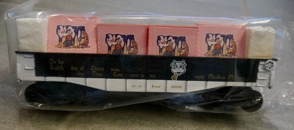 K-Line Twelve Days of Christmas Freight Cars Days 5, 7, & 8-NEW - Image 3 of 4