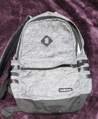 Adidas Grey, Black And White Multi Pocket Backpack