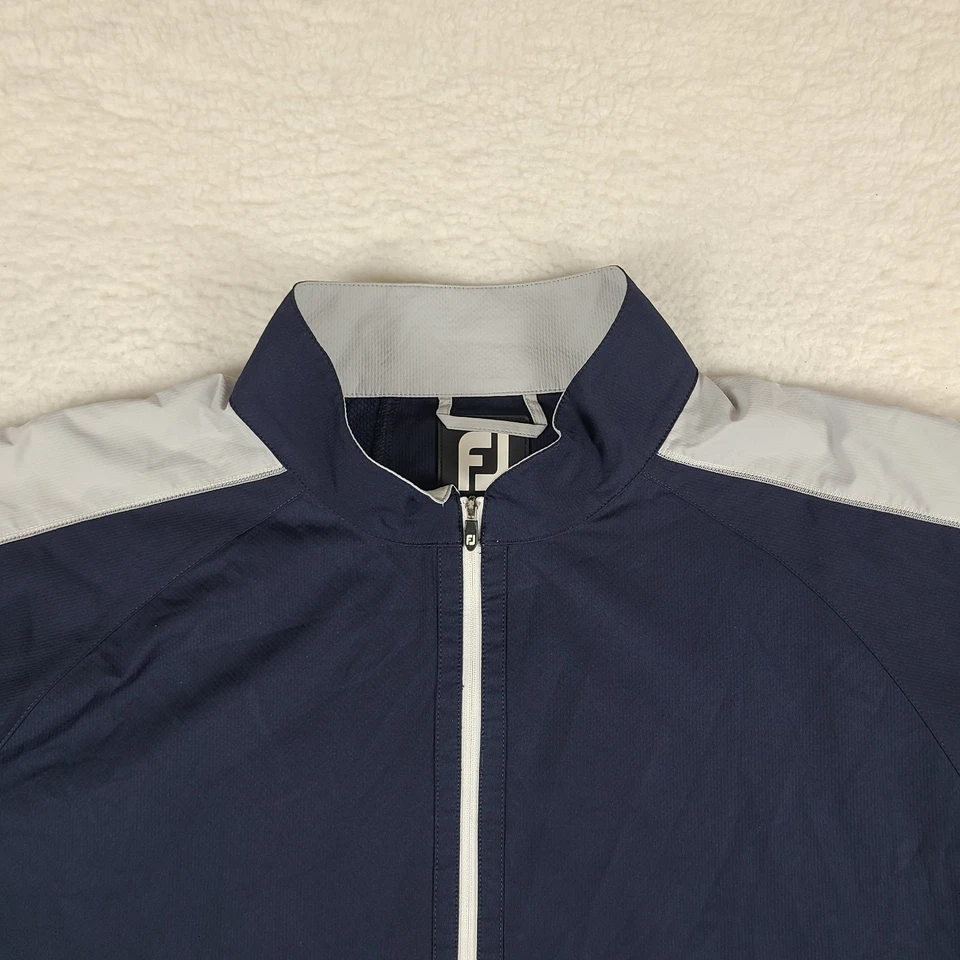 Foot Joy Pull Over Sweater Mens 2XL XXL Blue Navy Quarter Zip Rain Windbreaker - Image 3 of 4
